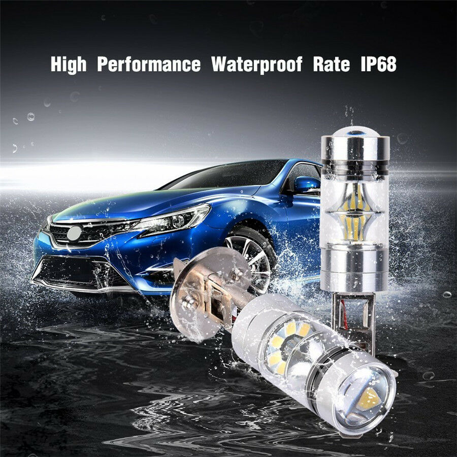 2PCS H1 High Power 100W 2323 SMD 20*LED  Bulbs for Fog Light DRL Car Light Lamp