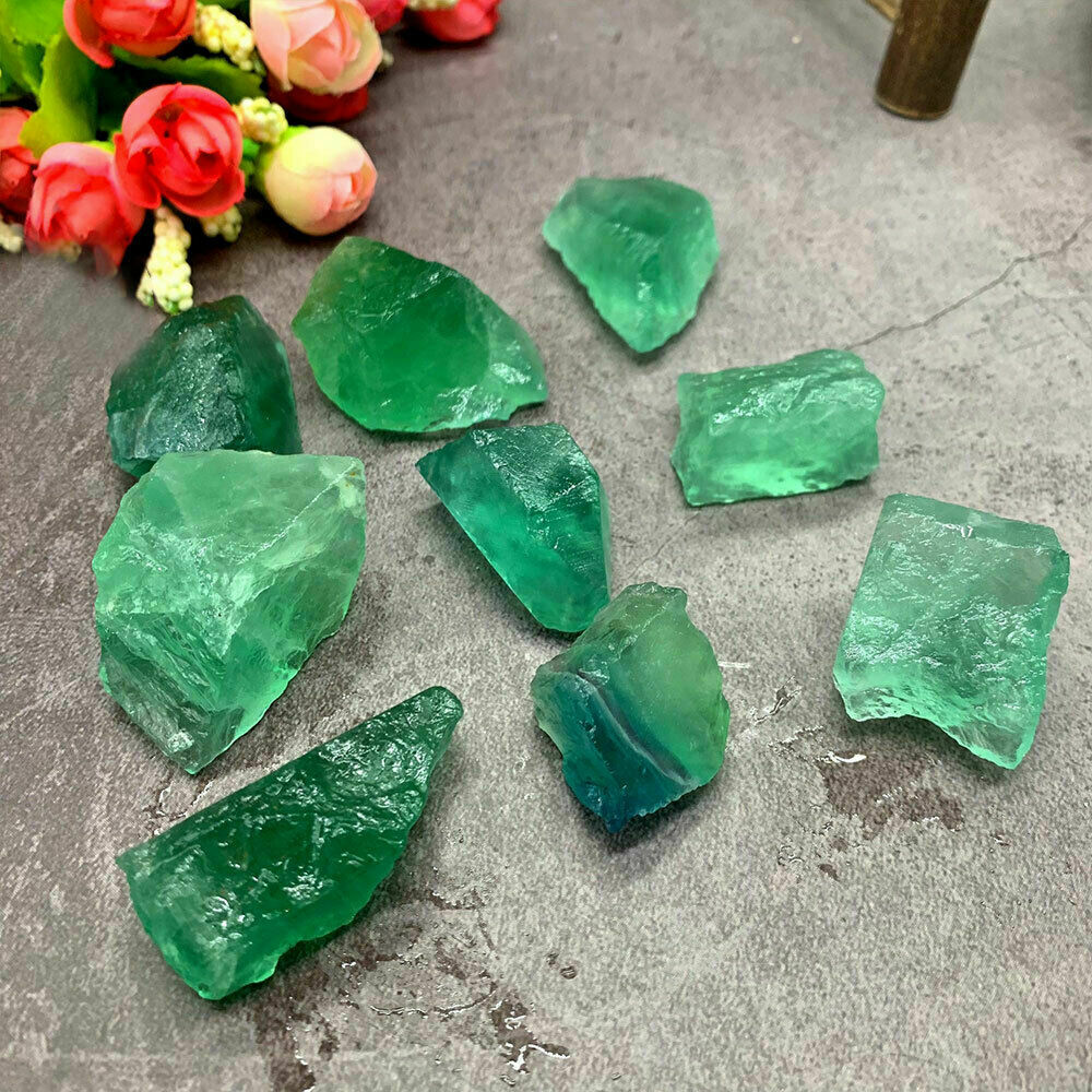 DIY 100g Natural Green Fluorite Raw Rough Stone Crystal Quartz Mineral Specimen
