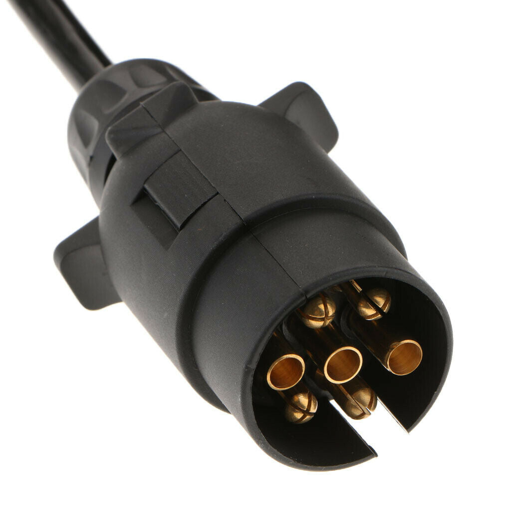 7 Pin to 7 Pin Round Trailer Boat RV Connector Plug Light Adapter 2 Meters