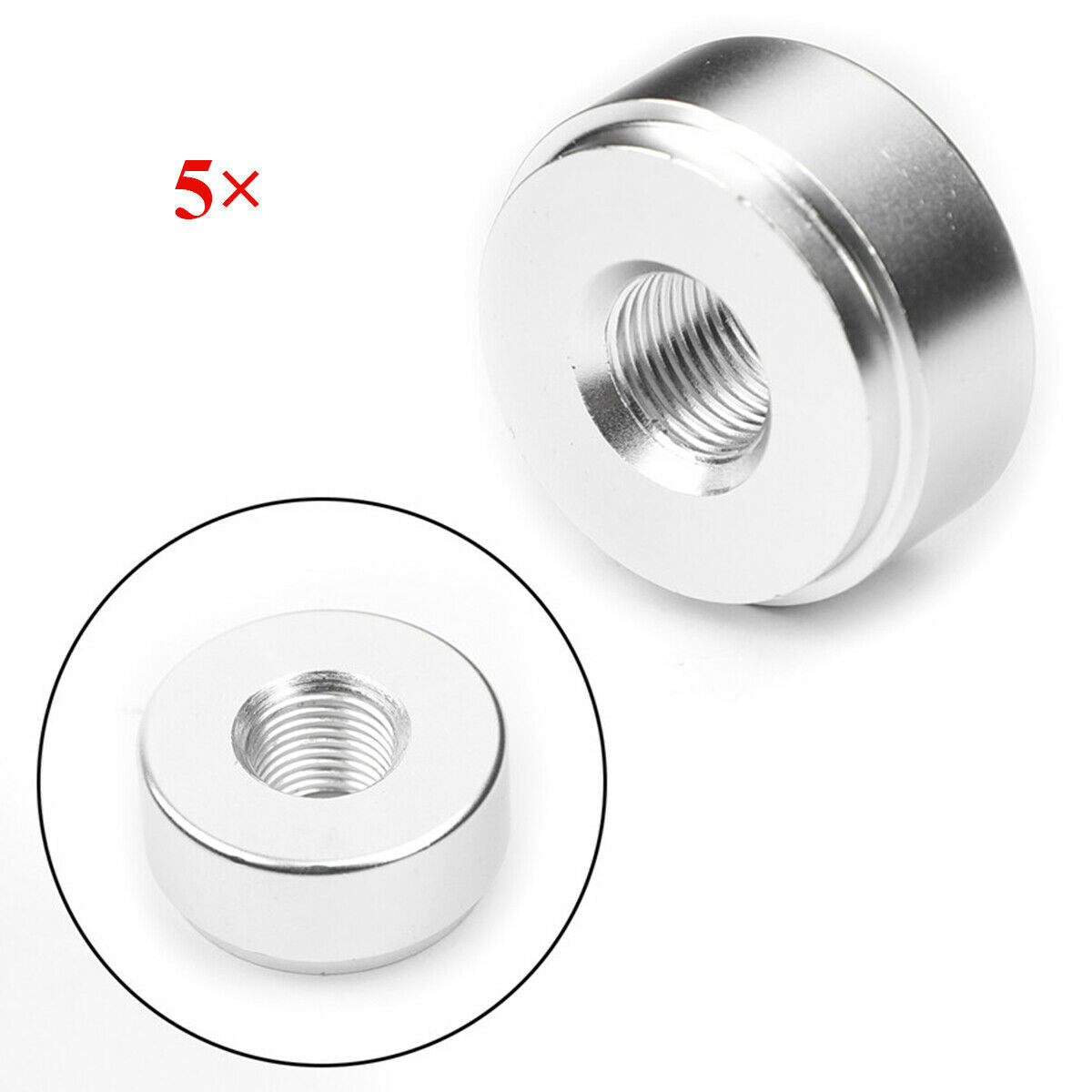 5 Pieces Automobile Parts Aluminum Welded Pipe Thread Connector For Most Fluids