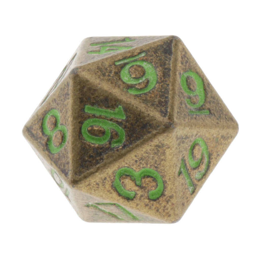 1pc Dice D20 Twenty Sided 22mm 0.87inch Glow in the Dark Numbers Number 1-20