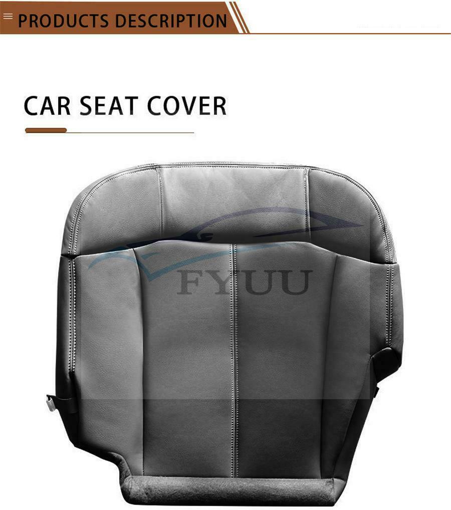 For 1999 To 2002 Chevy Silverado 1500hd 2500hd Driver Bottom Seat Cover Black PU