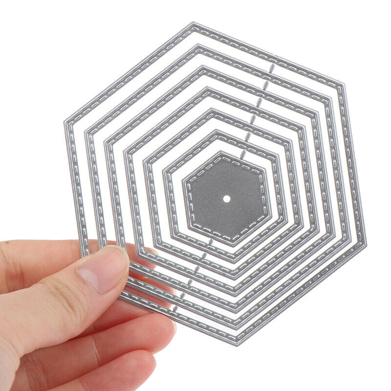 DIY carbon steel die for children DIY embossing die cutting hexagon fra.l8