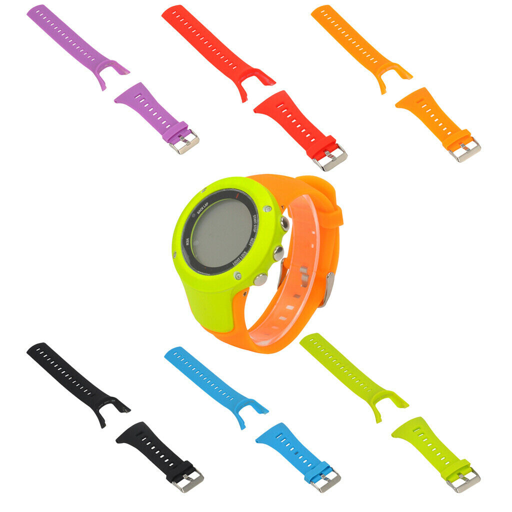 Black Rubber Replace Wristwatch Band for Ambit 3 Ambit 2 Ambit 1 Waterproof