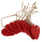 10x Wooden Heart MDF Blank Cutout Tags For DIY Craft Wedding Party Decors Red