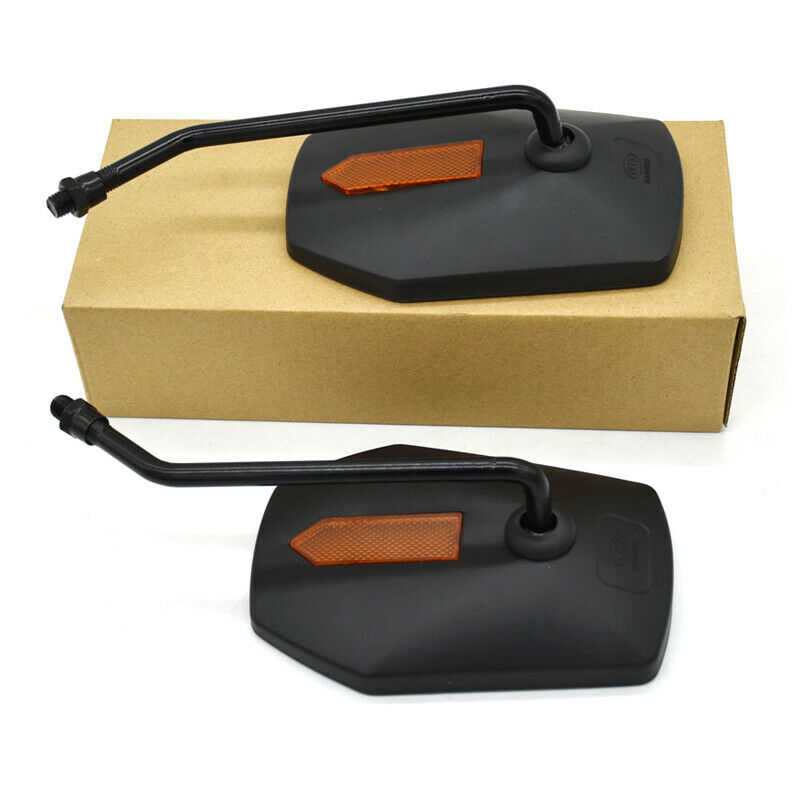 10MM Scooter BIkes Motorcycle Rearview Mirror Black Handle Bar Back Reflection