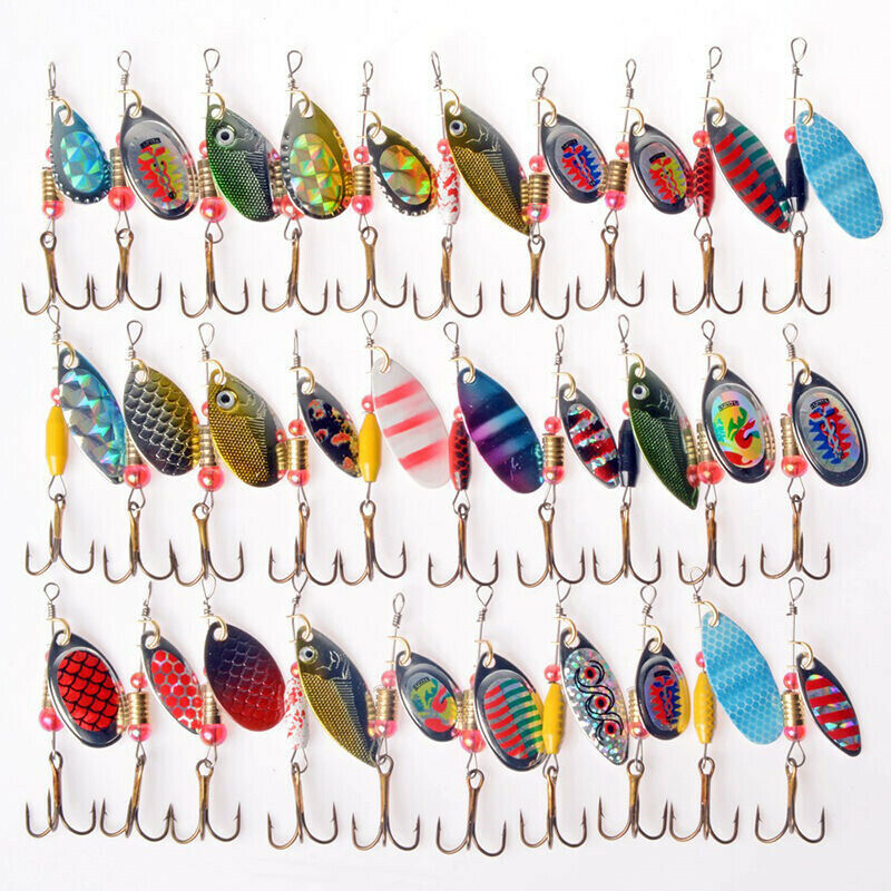 Lot 30Pcs Kinds of Fish Fishing Lures Crankbaits Hooks Mixed Minnow Baits Tackle