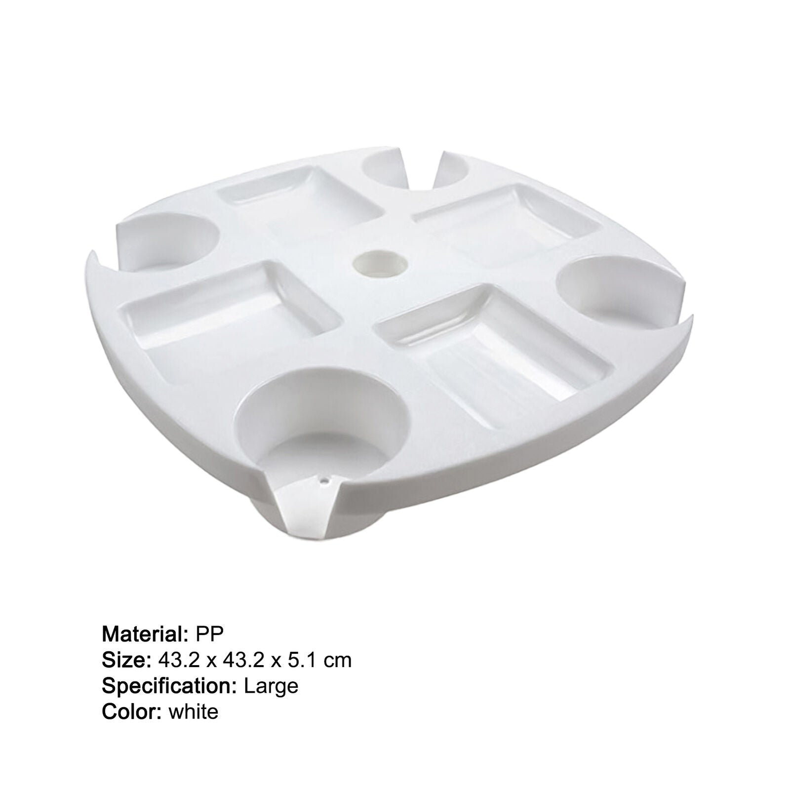 Patio Table Tray Solid Holding Foods Easily Install Versatile for Swimming Pool