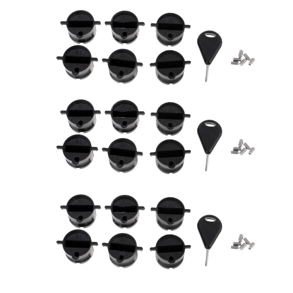 Surfboard Fin Key Replacement Accessory &18pcs Grub Screws & Leash Plug