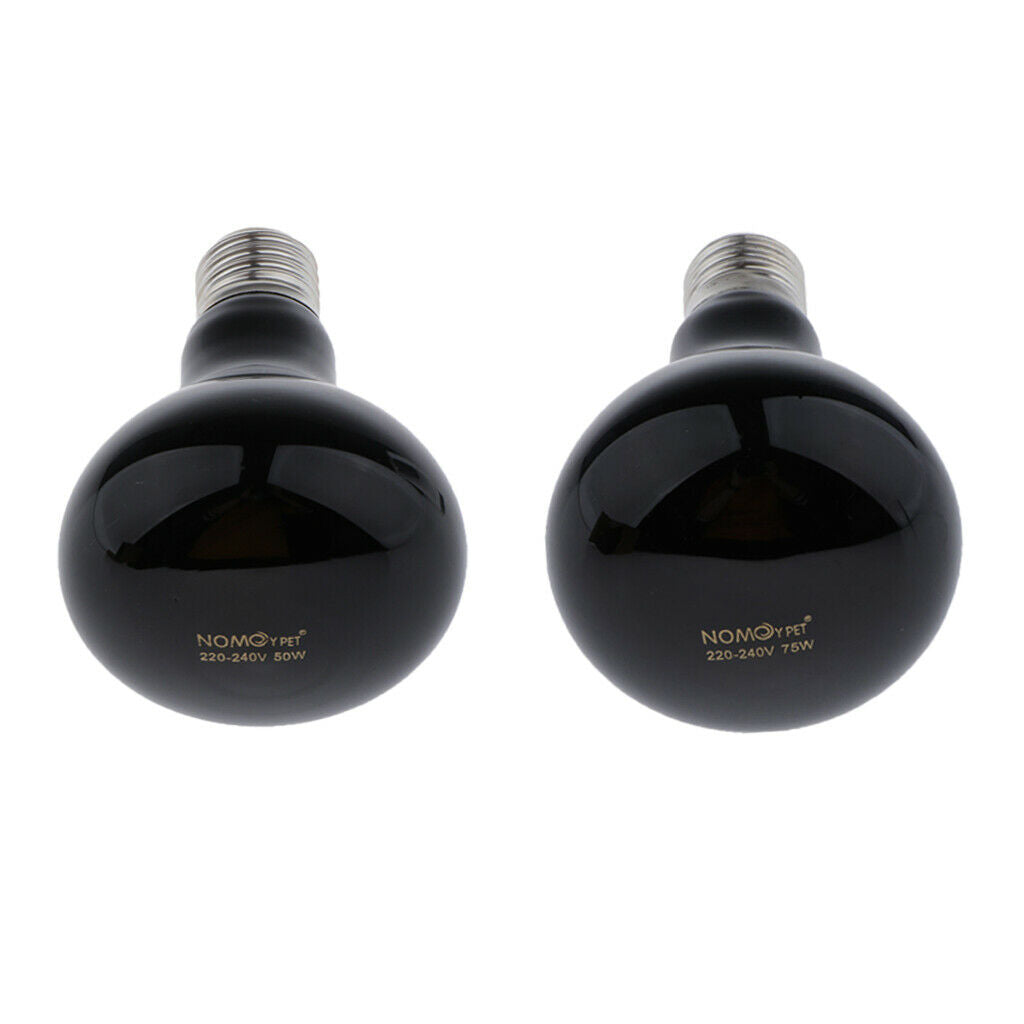 Reptile Basking Spot Heat Lamp Moonlight Heat Bulb for Reptile &Amphibian 50W