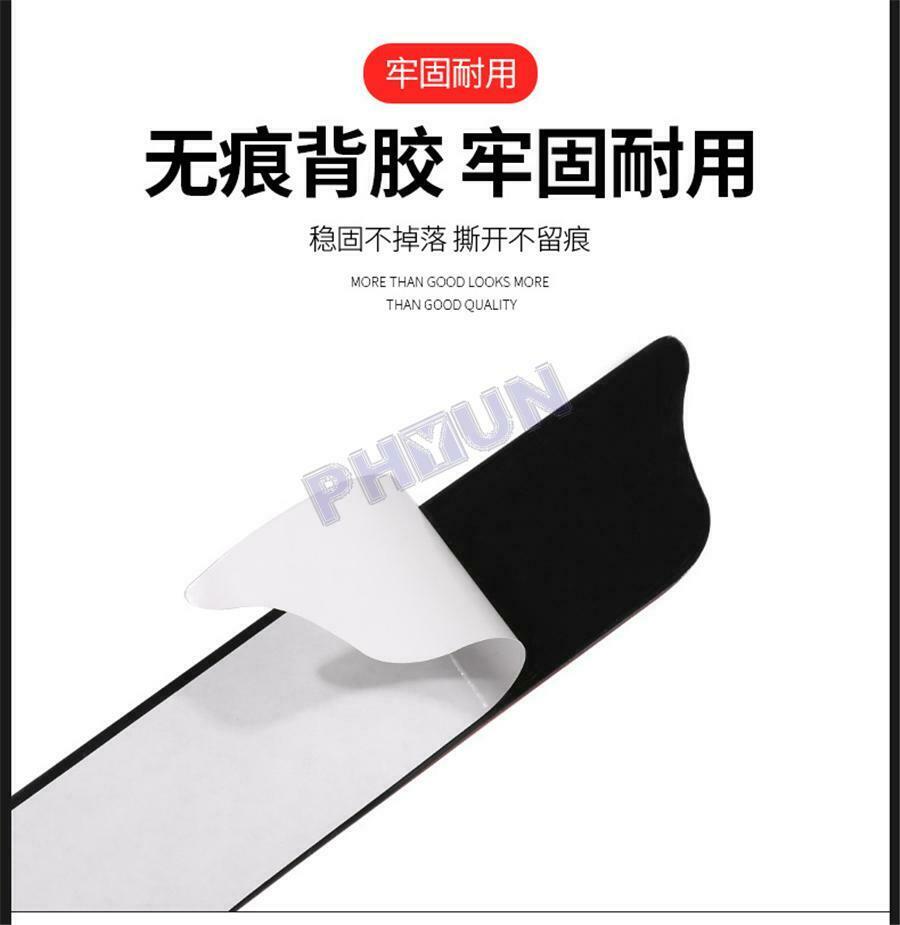 4x Black Rubber Car Door Scuff Sill Cover Panel Step Protector Universal Trim