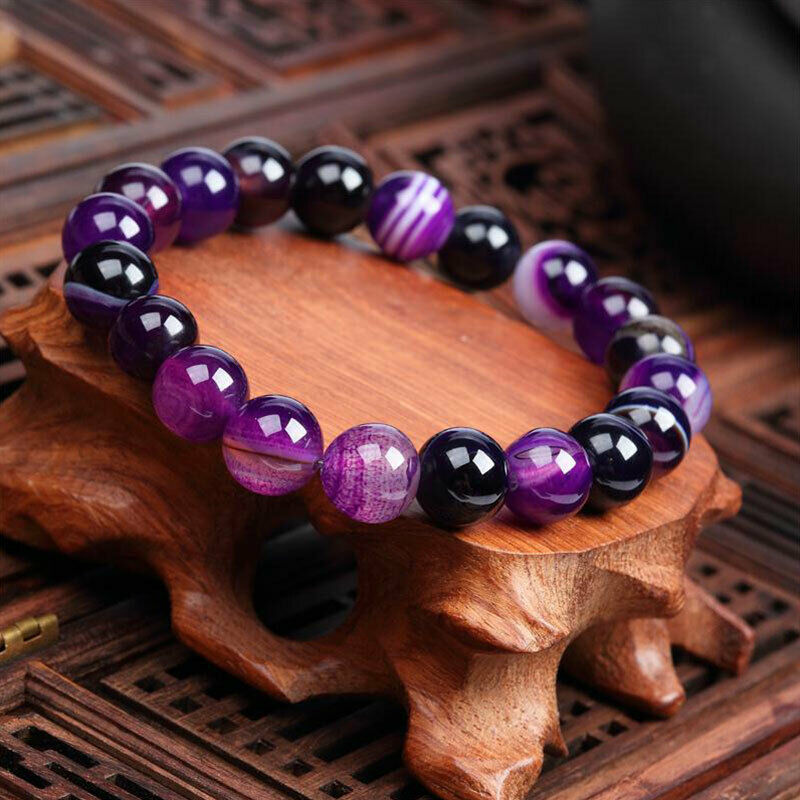 Bracelet' Spirituality " IN Agates Violet - New