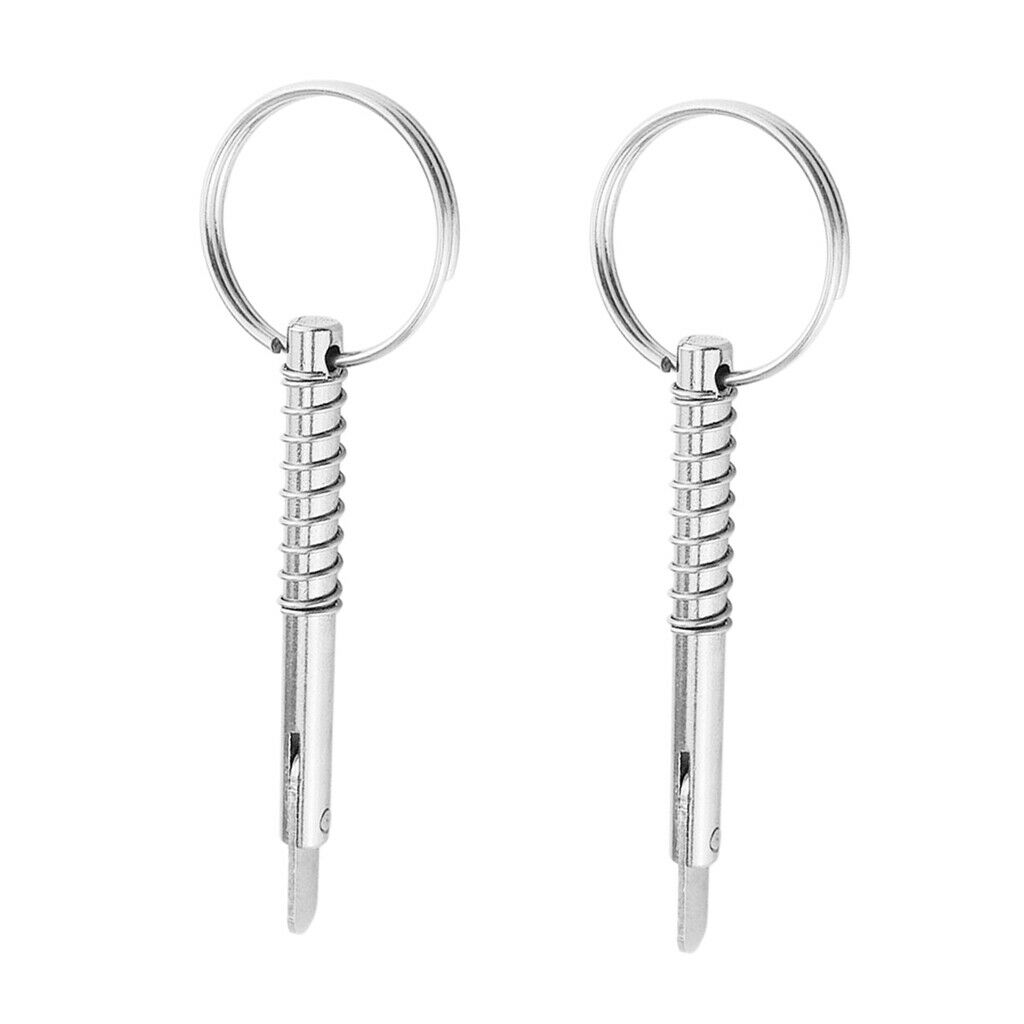 2xQuick Release Pin for Boat Bimini Top Deck Hinge Marine S Steel 316 5X51mm