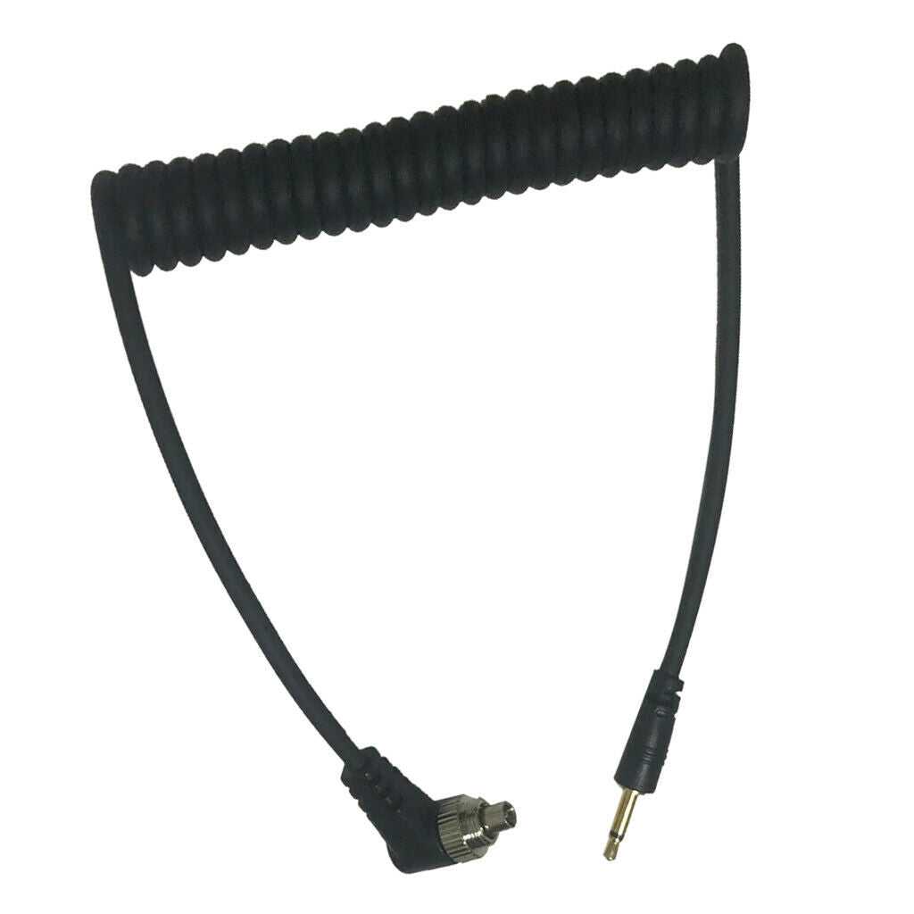 Mini (2.5mm) to Male PC Screw-Lock Sync Cord for  580EXII 7D 5DII 50D 40D /
