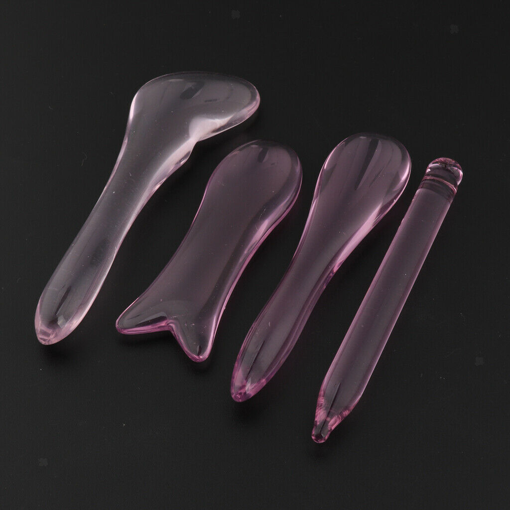 4X Beauty Salon Face Eye Whole Body Scraping Board Crystal Jade GuaSha Tools