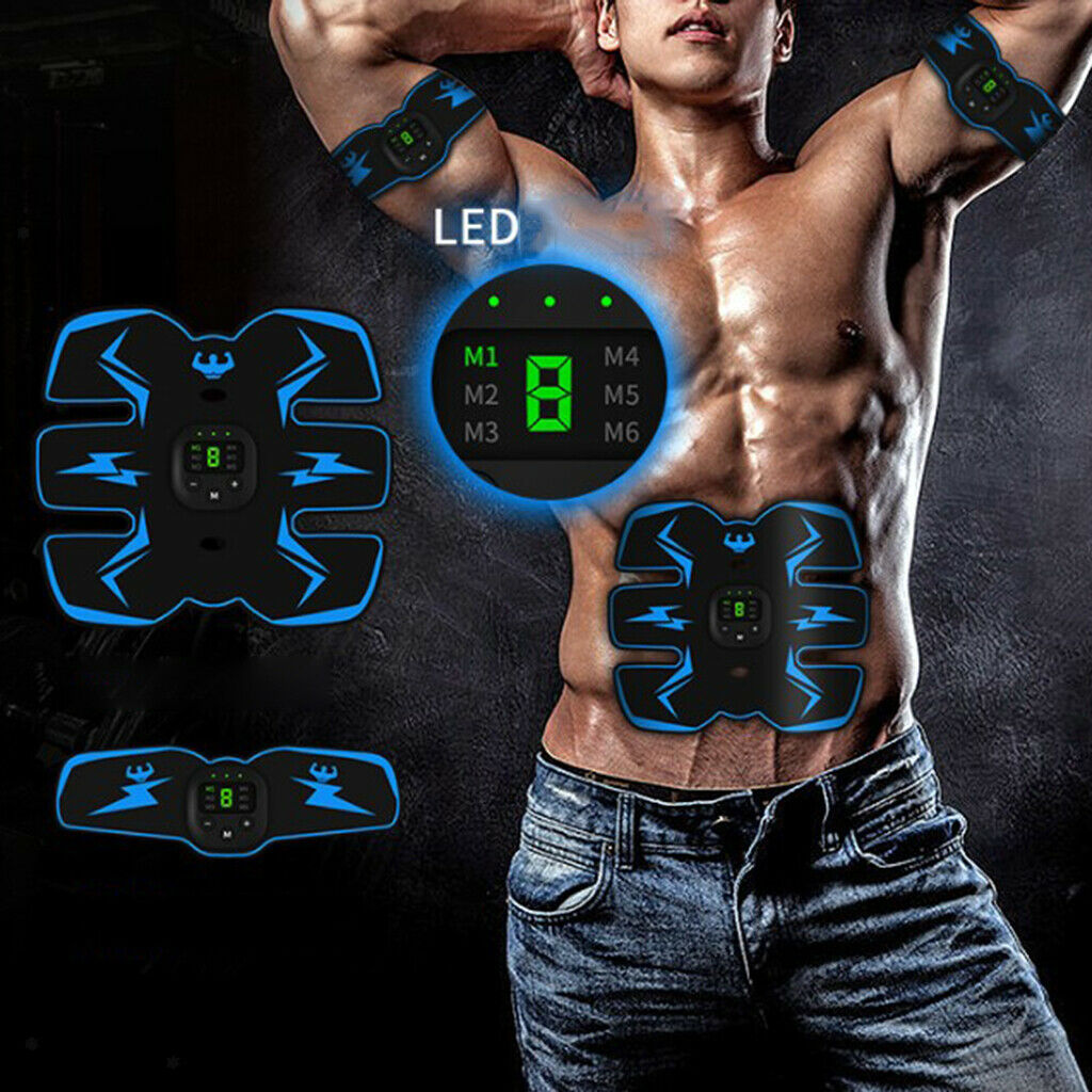 2x Electric Abs Muscle Training Toner Stimulator Body Workout Wireless Equipment