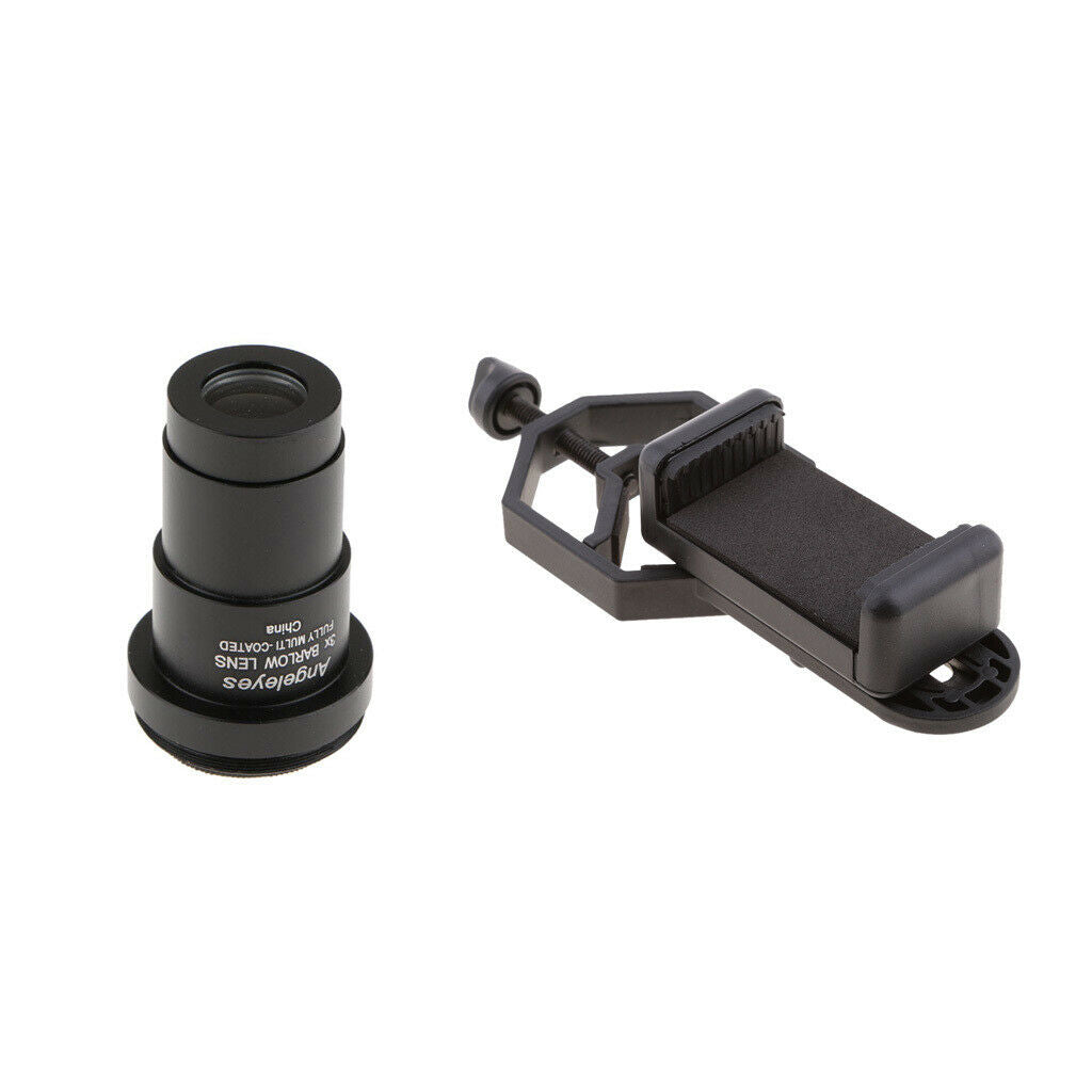 Telescope Barlow Lens 3X Set M42x0.75mm For   Phone Holder Adapter