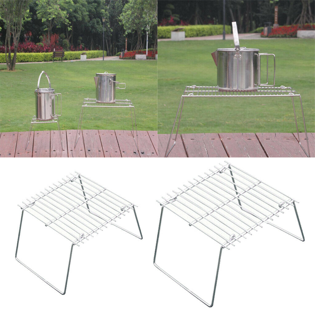 Portable Foldable Stainless Steel &Storage Bag for Outdoor Backpacking BBQ