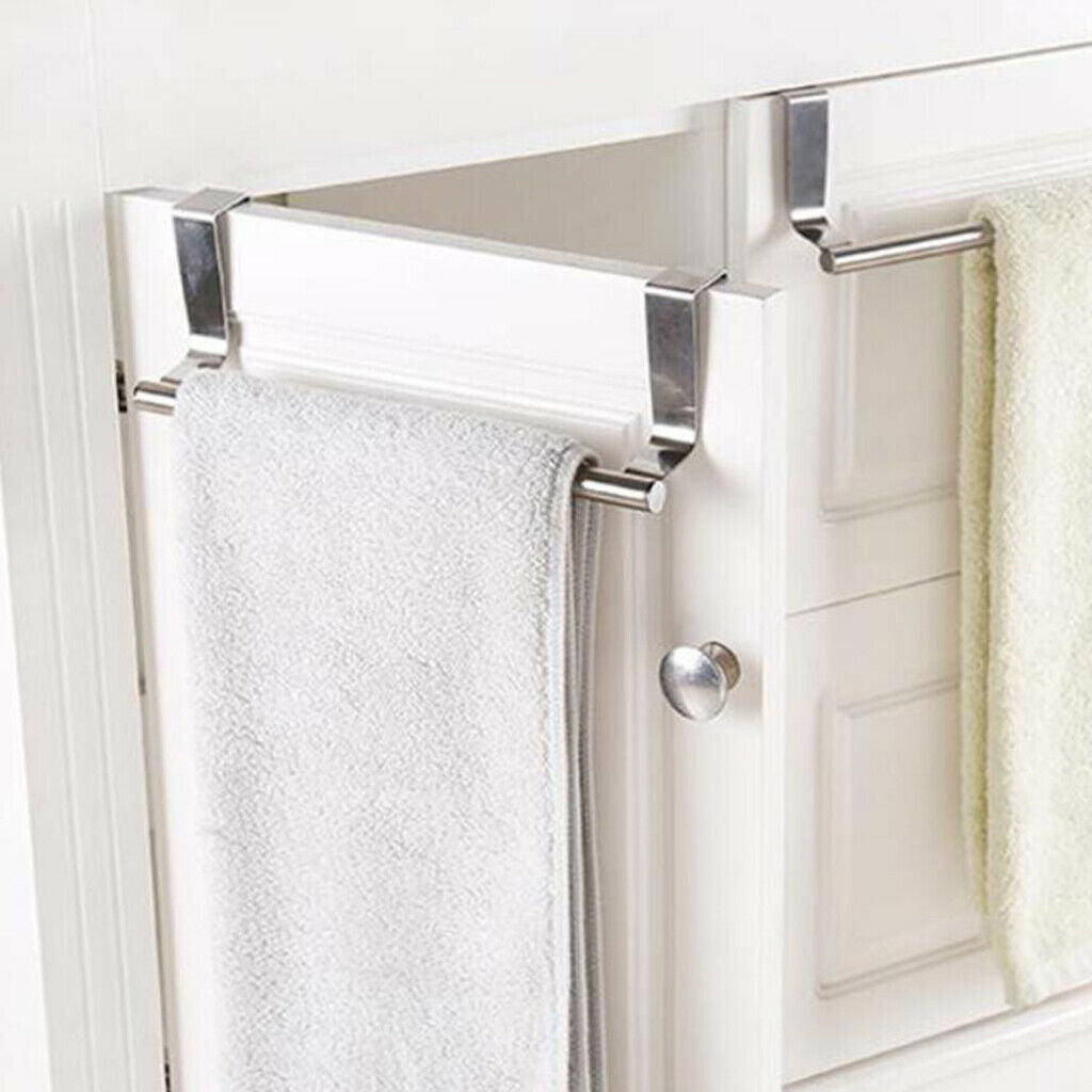 Stainless Steel Towel Holder Rack Cupboard Hanger Kitchen Hook Bath Small