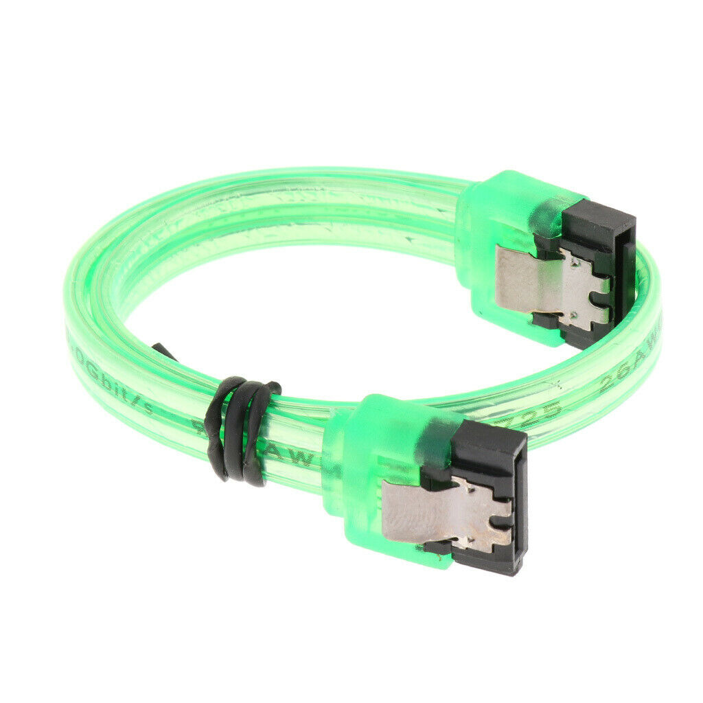 SATA 3.0 III SATA 3 HDD Data Cable Cord 10 Inch for HDD SSD Green