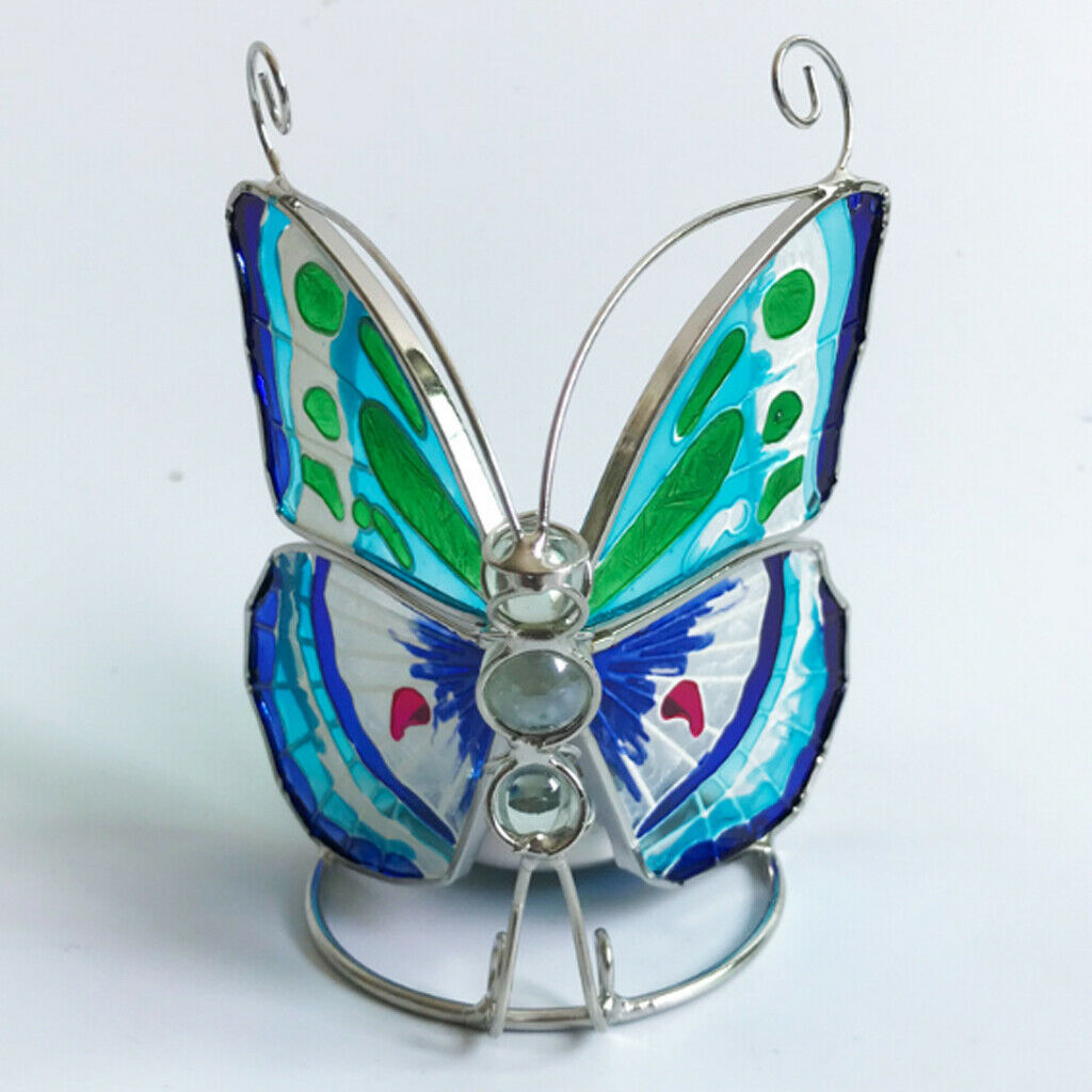 Butterfly Metal Lantern Candlestick Holder Garden Night Tea Light Decor