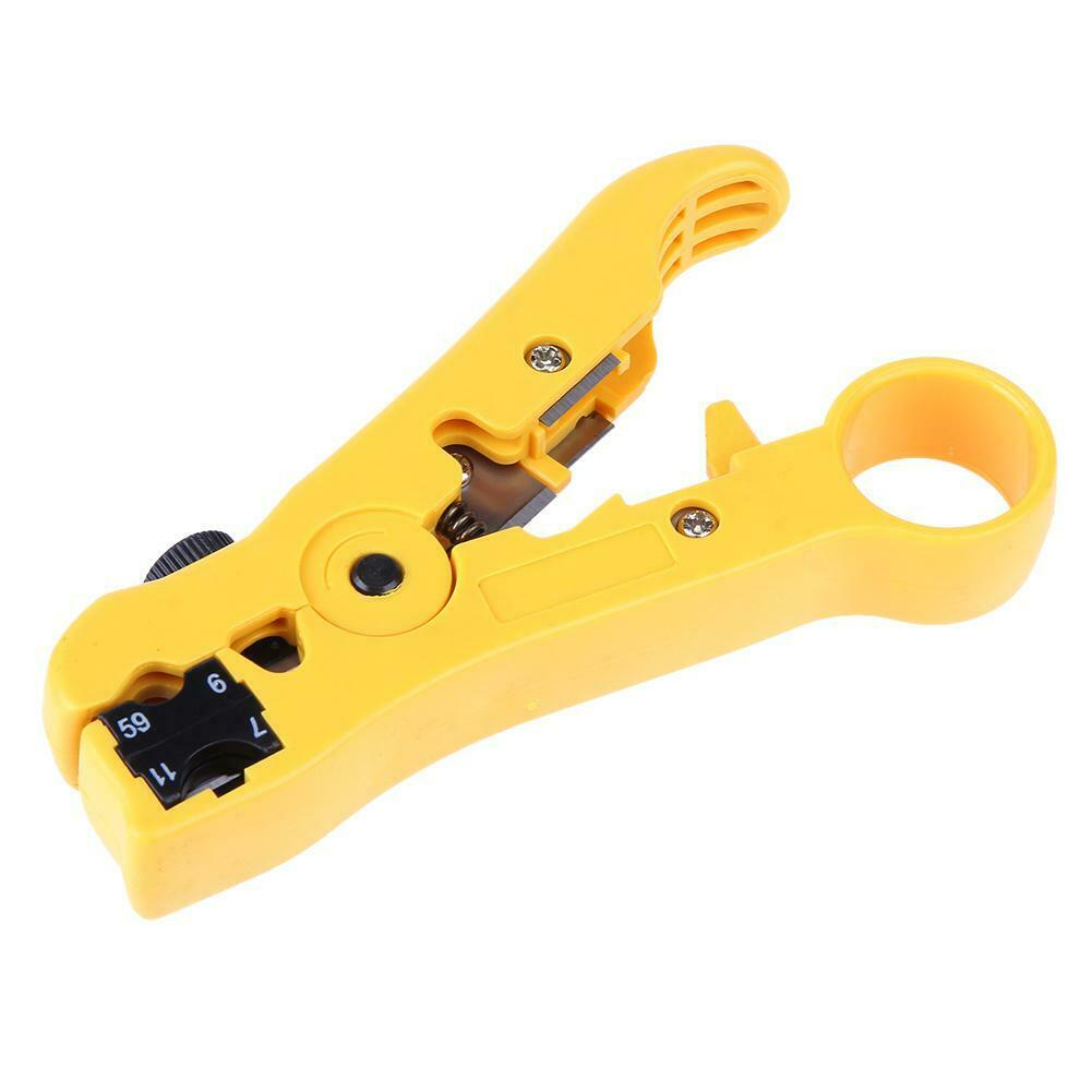 Multifunction Coaxial Cable Stripper Clamp Crimping Pliers for RG69/6/11/7 @