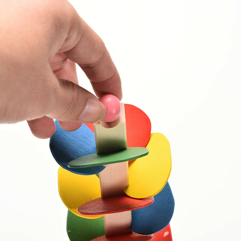Wooden Tree Ball Run`Track Play Game Supplies Kids Intelligence Education.l8