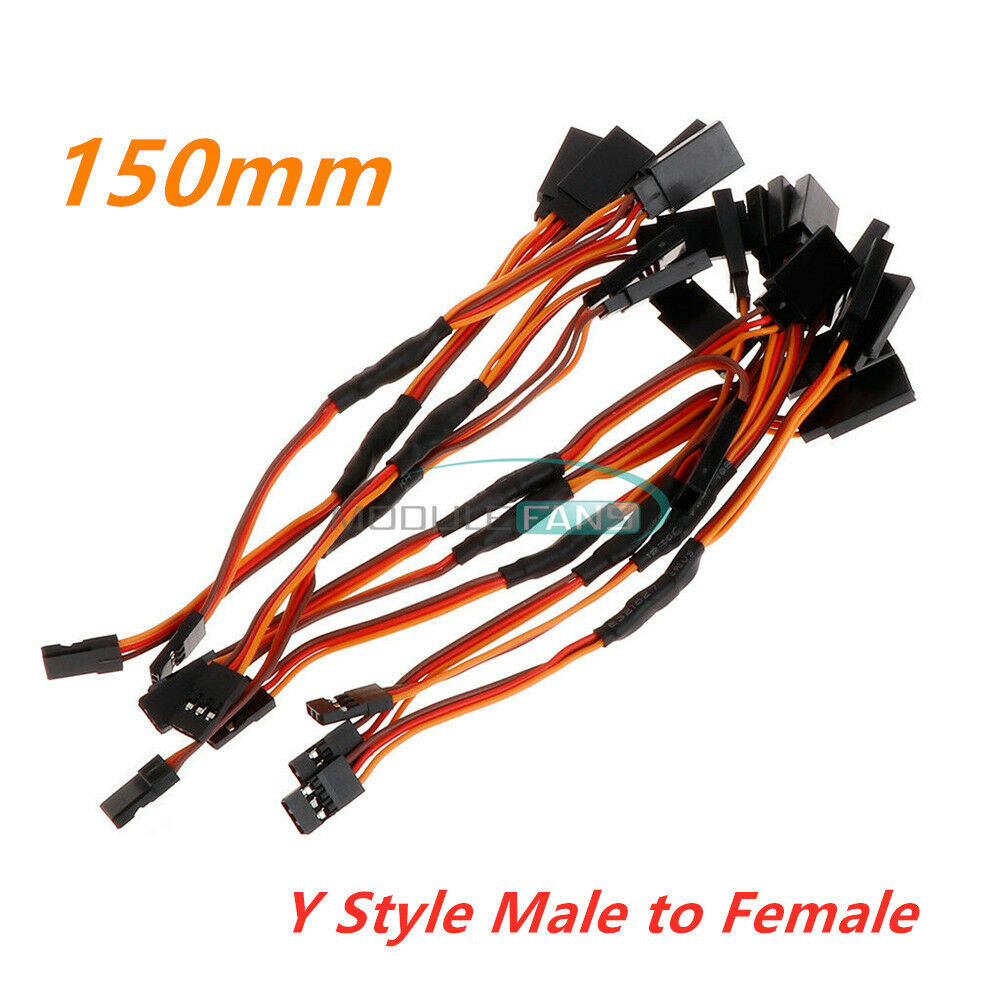 10PCS Servo RC Y Style Male to Female Extension Lead Cable 150mm JR Wire Cord