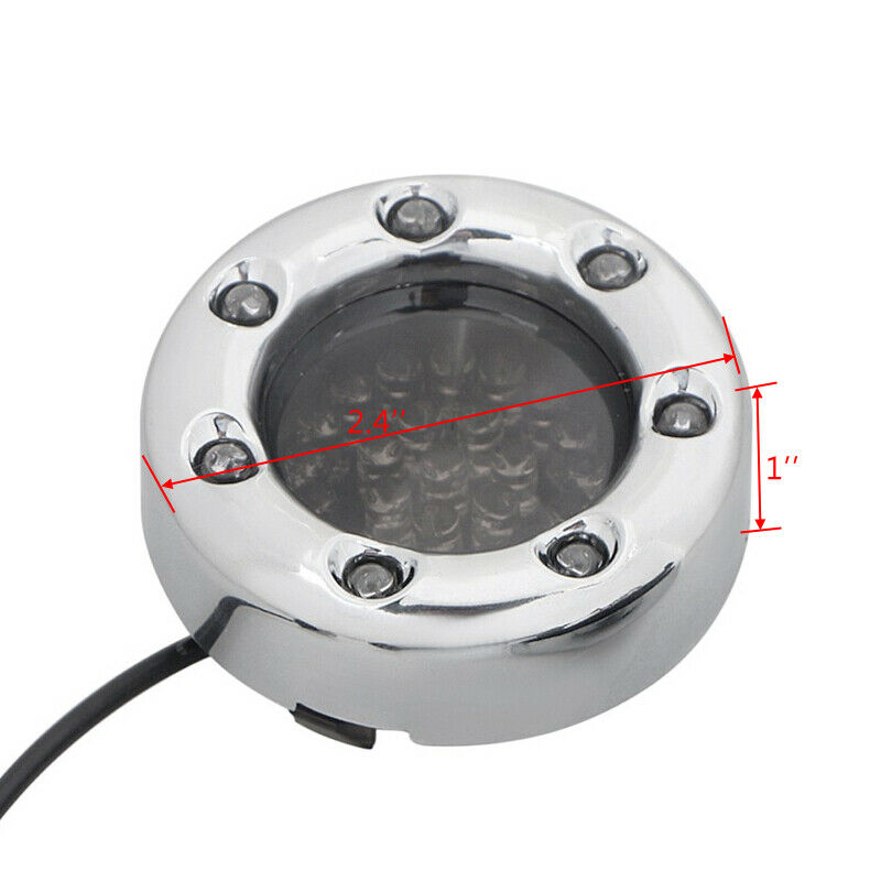 2pc Chrome Motorcycle Bike LED Turn Red Signal Lamp Tail Indicator Blinker Light