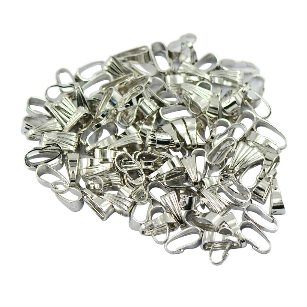 100pcs Spring Caution Bullets Connector Clip Clasp Pendant Jewelry Finding Money