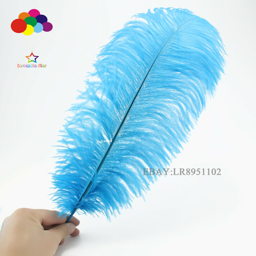 8-10inch BLUELAKE ostrich feather 50 pcs wedding party centerpiece decor craft