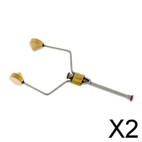 2X Fly Tying Tools Rotary Bobbins Holder Needle Holder Fishing Tool Golden