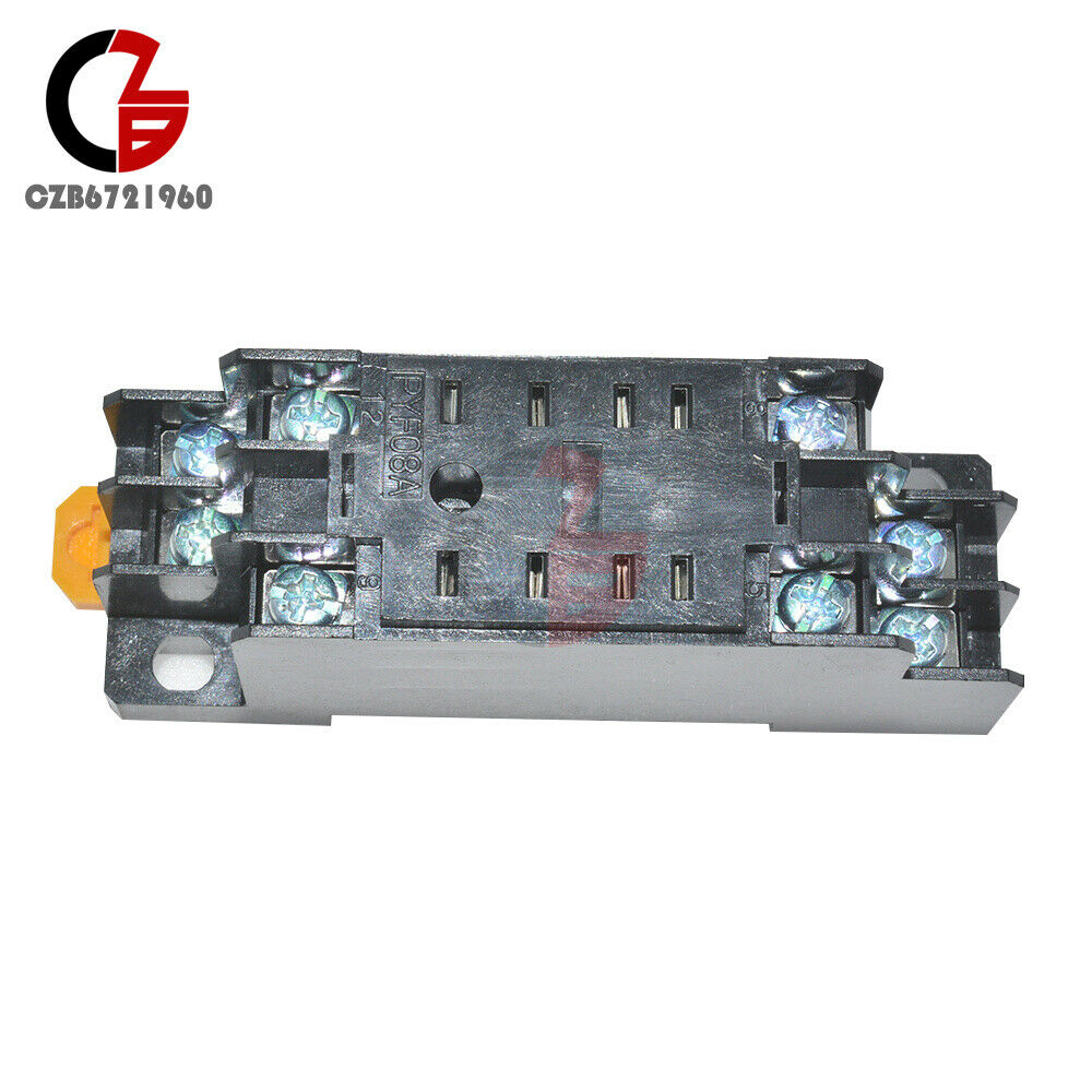 PYF08A Base Copper Relay Socket DC 12V 24V for 8Pin Relay H3Y-2 MY2NJ HH52P ST6P