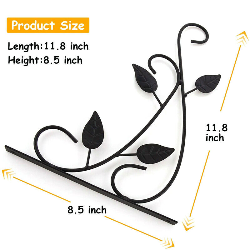 2 Pieces of Wall-Mounted Bracket Hook Wall-Mounted Plant Bracket Garden BalcR3L5