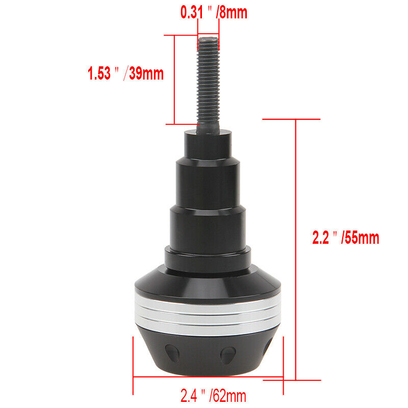8mm Universal Motorcycle Frame Sliders Anti-Crash Falling Protector Left Right