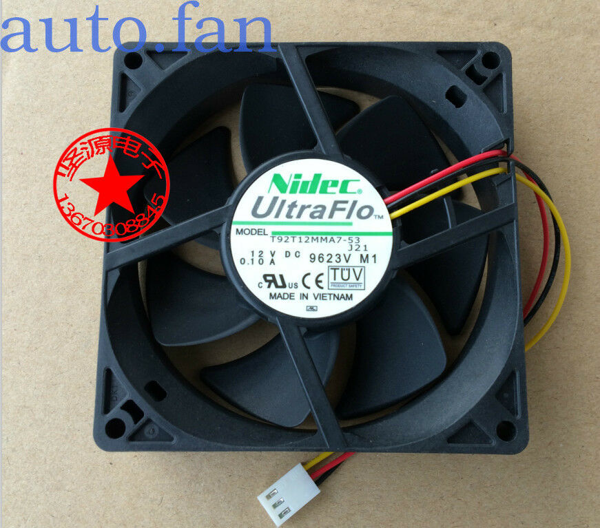 For 1Pcs NIDEC cooling fan 9025 T92T12MMA7-53 DC12V 0.10A