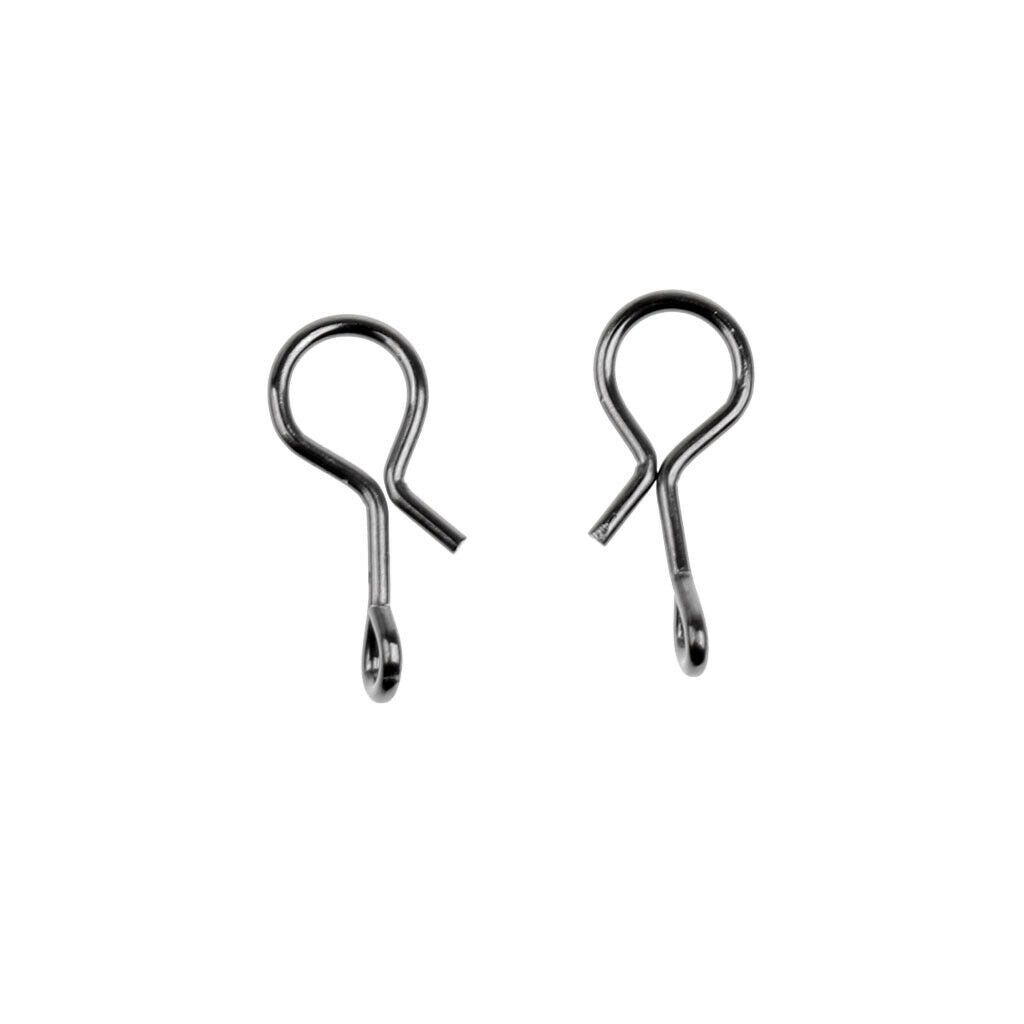 50 X Fishing Aluminum Fast Snaps Hooks Made of Aluminum, Length 10mm