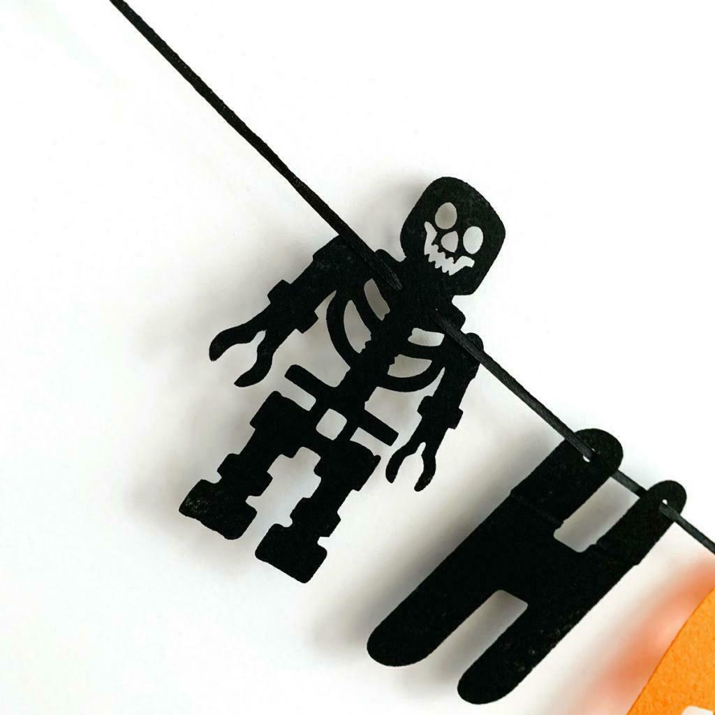 Skeleton Letters Halloween Banner Hanging Ornaments Photo Props Supplies