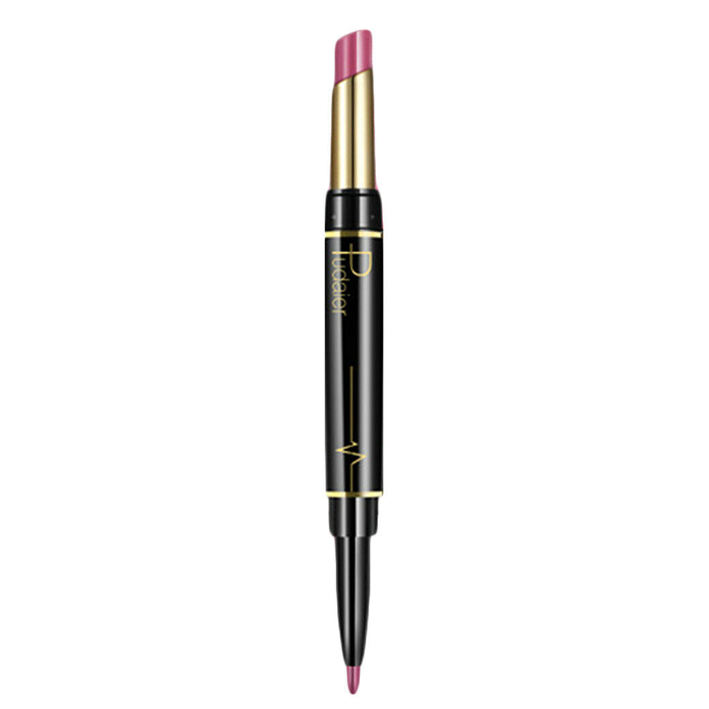 Double Head Long Lasting Waterproof Lipstick Pen Matte Lip Liner Make Up 14