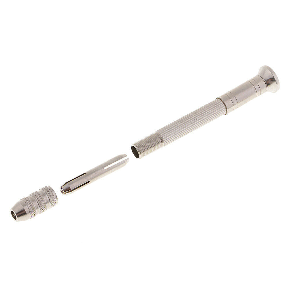 11pcs Mini  Micro-Drill Bits Set & Aluminum Hand Drill for Hobby Tools