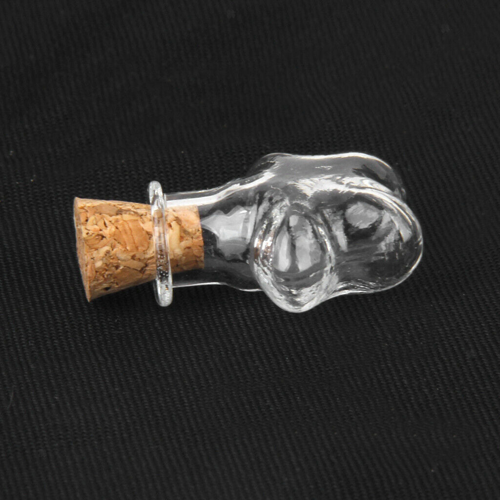 60 Star Shape Small Empty Clear Cork Glass Wishing Message Bottles Vial bulk