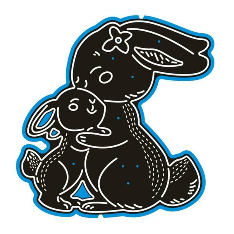 Rabbit Bunny Metal Cutting Dies Stencil Scrapbooking DIY Album Stamp Paper Card