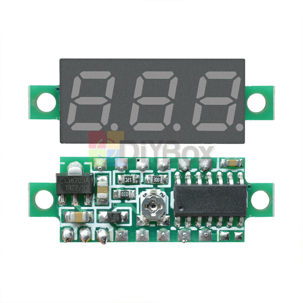 0.28inch Green LED DC 0-100V Voltmeter 3 Wire Digital Display Voltage Volt Meter