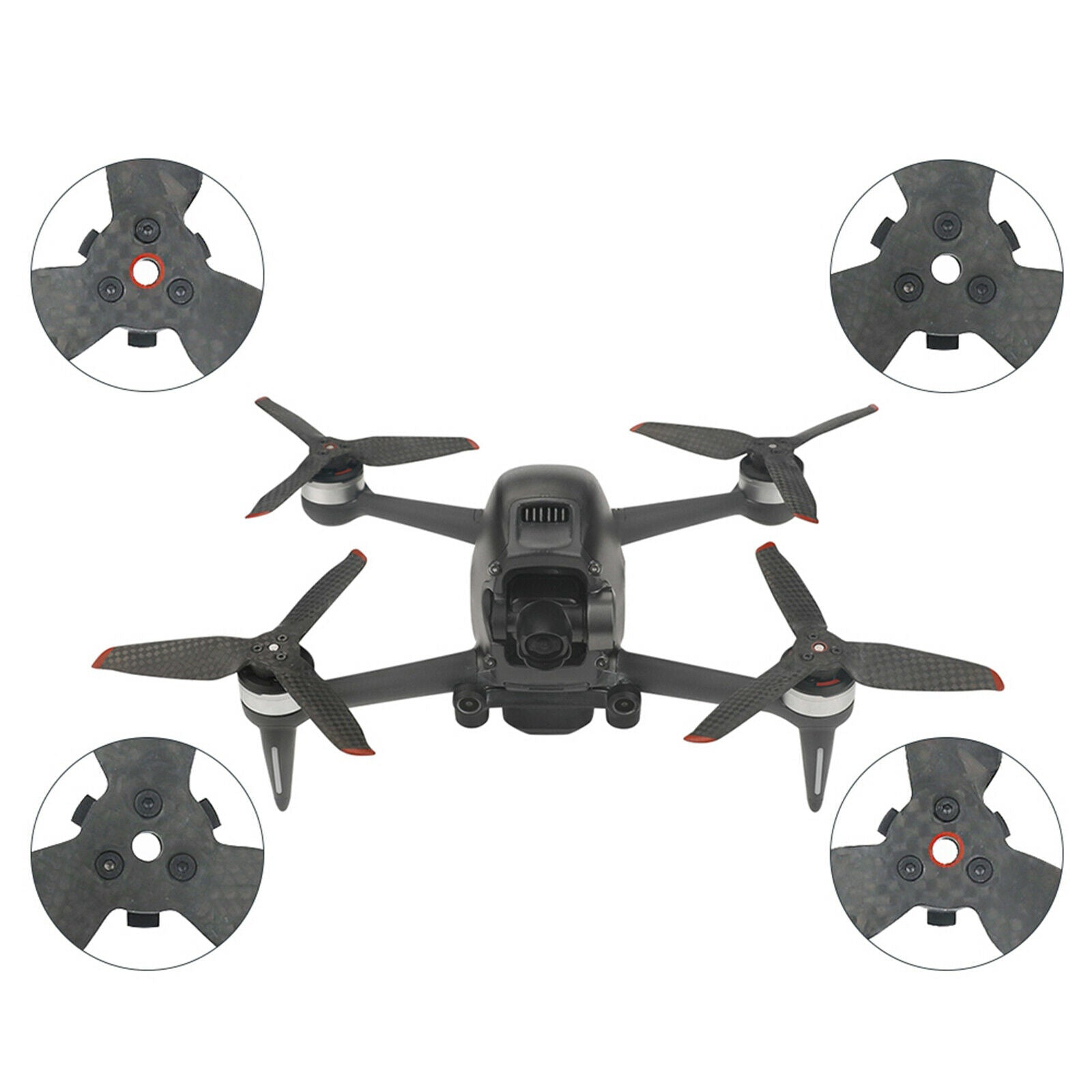 4pcs Carbon Fiber Propeller Blades for DJI FPV Combo Lightweight Props Parts