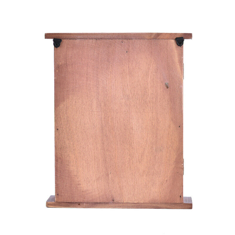 Wooden Key Box Cabinet Wall Mounted Keys Hooks Storage Holder With 6 HooksBDAU