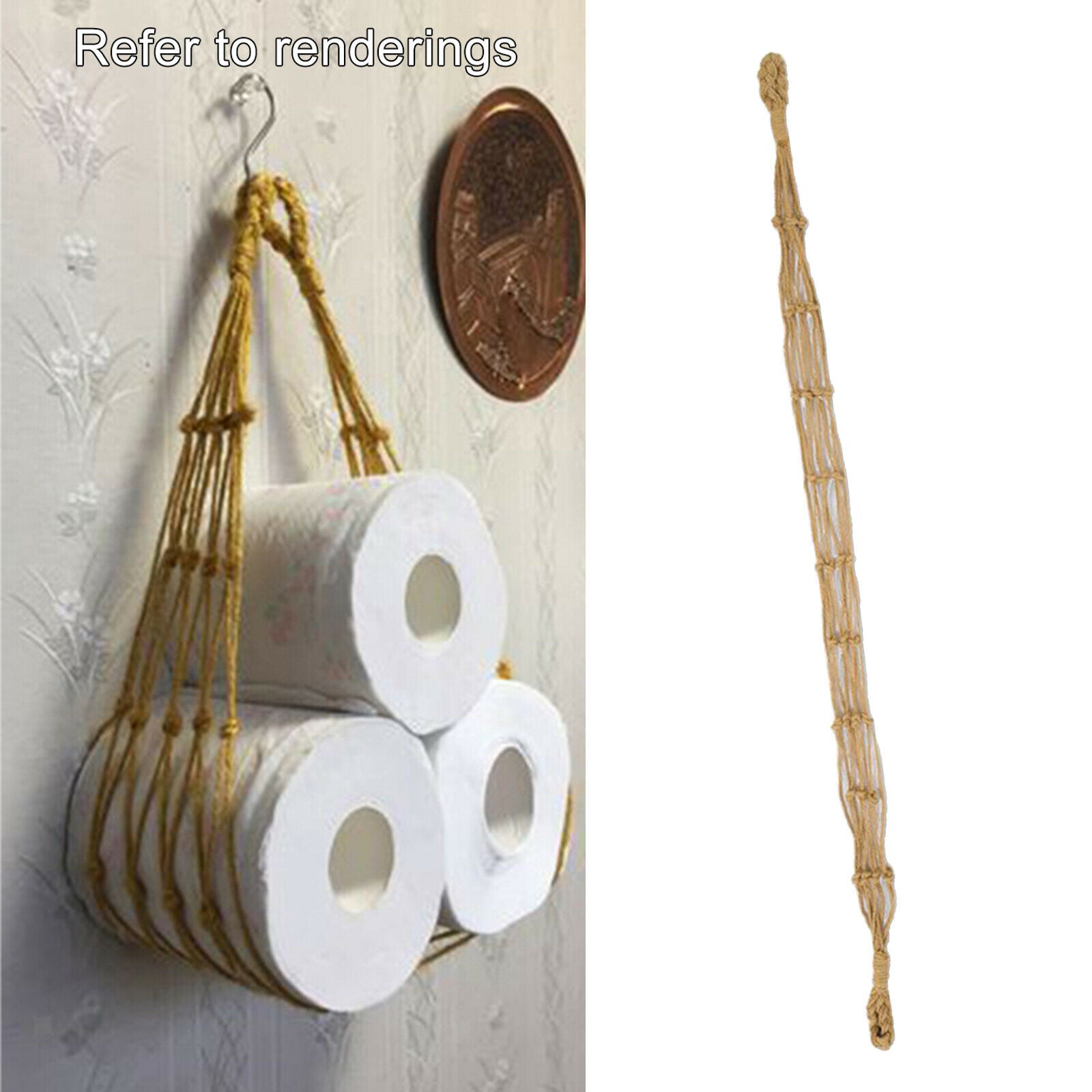Cotton Toilet Paper Holder for Boat Beach Ocean Theme Bathroom Decor brown