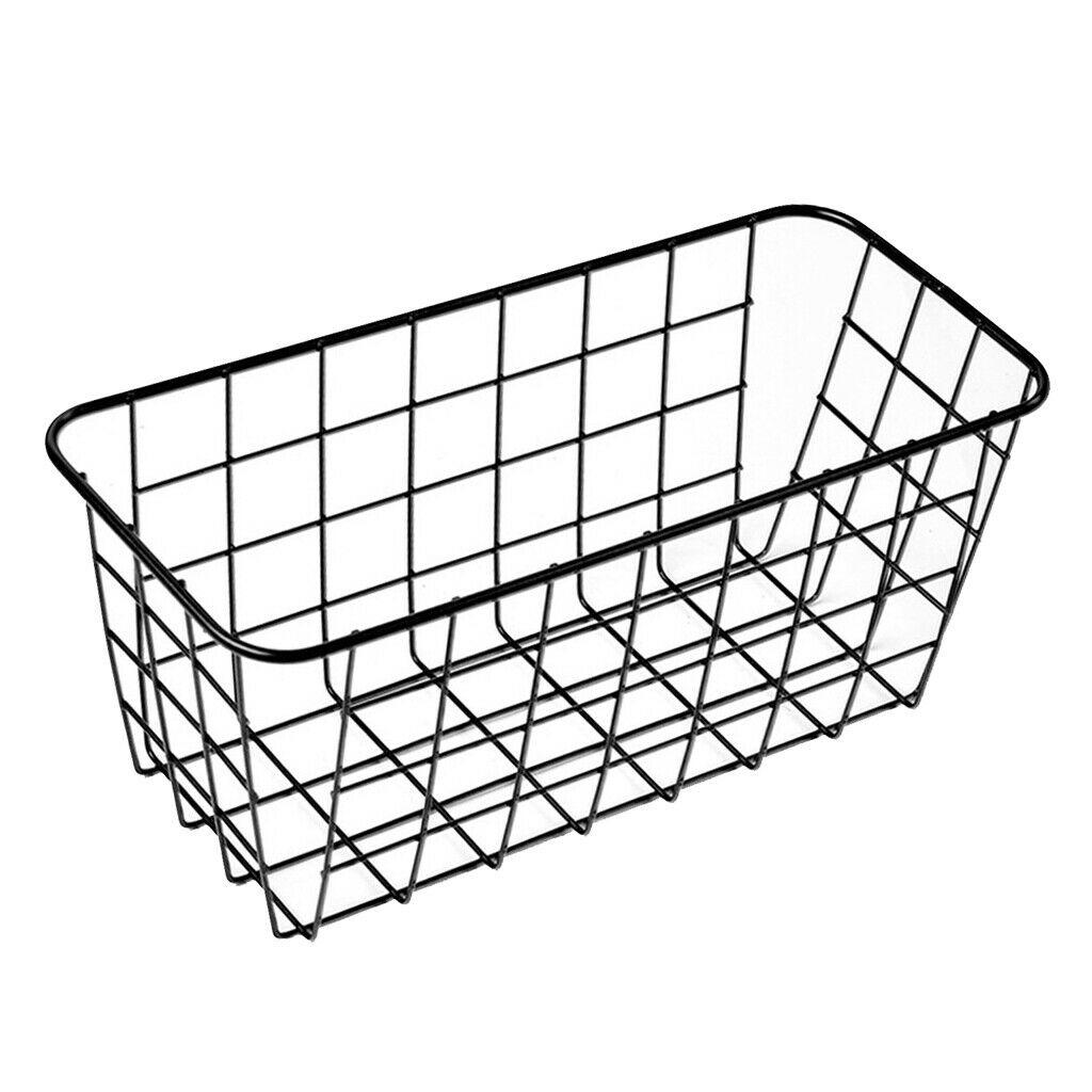 4x Grid Bathroom Soaps Basket Fruit Storage Shelf For Kitchen Bedroom Black