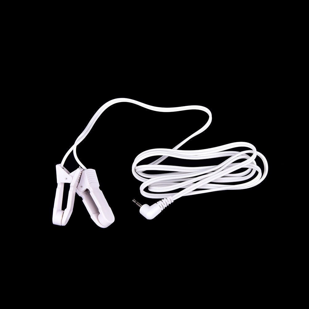 Electrode Lead Wires with 2 Ear Clips for Tens Machine Massager 2.5mm rsJ.l8