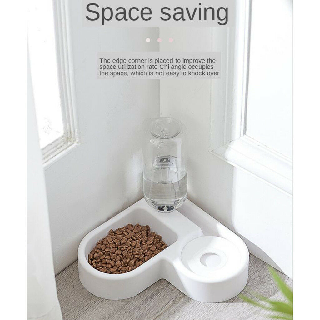 Cat Dog Feeder 2 In 1 Automatic Water Bowl And Food Bowl Double for Small Pet
