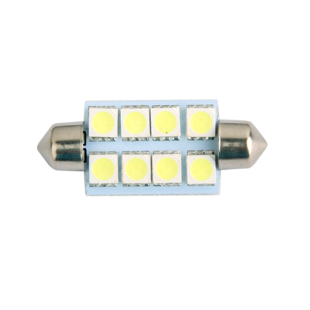 LED Car Bulb 42mm 5050 8 LEDS SMD Dome Map Interior Light Lamp 12V White